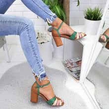 Load image into Gallery viewer, Women's splicing sandals with high heels