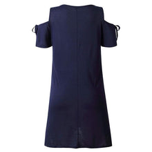 Load image into Gallery viewer, V-Neck Dew Shoulder Dress