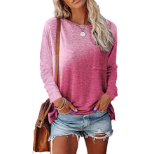 Load image into Gallery viewer, Casual Tie Dye Print Pocket Long Sleeve T-Shirt