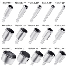 Load image into Gallery viewer, Diamond Hole Drill Bit 15 Pcs Set