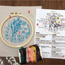 Load image into Gallery viewer, Beginner's Embroidery Hoop Flower Kit