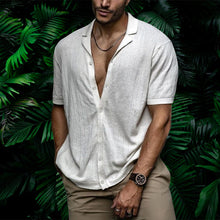 Load image into Gallery viewer, Men's Retro Casual Solid Color Shirt