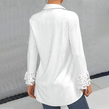 Load image into Gallery viewer, Long Sleeve Blouse with Lace Panel
