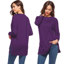 Load image into Gallery viewer, Women's Side Split Loose Casual Pullover Tunic Tops
