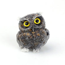 Load image into Gallery viewer, Natural Crystal Gravel Epoxy Owl Ornament