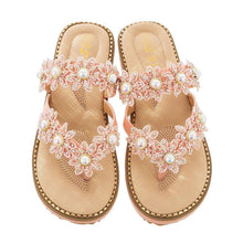 Load image into Gallery viewer, Women's Bohemian Sparkle Bling Flip Flops