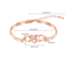 Load image into Gallery viewer, Always Remember I Love You Mom Forever Love Heart Bracelet