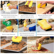 Load image into Gallery viewer, 3-in-1 Silicone Cleaning Brush Scrub,Scrape & Squeegee