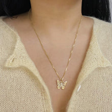 Load image into Gallery viewer, Butterfly Initial "A" Necklace