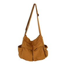 Load image into Gallery viewer, Canvas Solid Color Messenger Bag