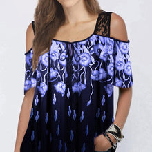 Load image into Gallery viewer, Summer Lace Printed T-shirt for Ladies