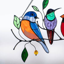 Load image into Gallery viewer, Birds Stained Glass Window Hangings