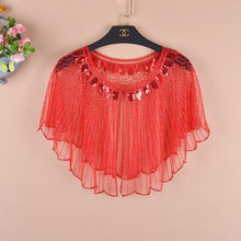 Load image into Gallery viewer, Vintage Women Sequin Cape Dress Shawl