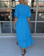 Load image into Gallery viewer, V-neck printed casual dress