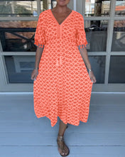 Load image into Gallery viewer, V-neck printed casual dress