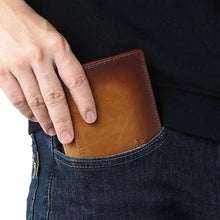 Load image into Gallery viewer, Men's Leather Bifold Wallet with Anti-theft RFID Blocking
