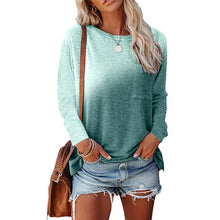 Load image into Gallery viewer, Casual Tie Dye Print Pocket Long Sleeve T-Shirt