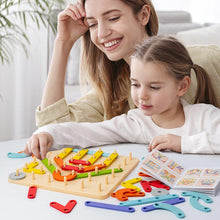 Load image into Gallery viewer, ššMontessori Pegboard Puzzleš