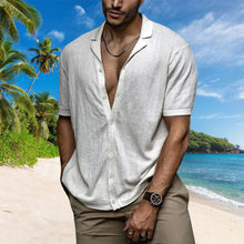 Load image into Gallery viewer, Men's Retro Casual Solid Color Shirt