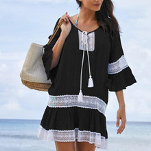 Load image into Gallery viewer, Lace Panel Tunic Dress