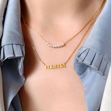 Load image into Gallery viewer, Letter "mama" Pendant Necklace
