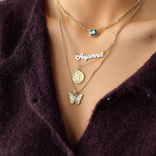 Load image into Gallery viewer, Butterfly Initial "A" Necklace