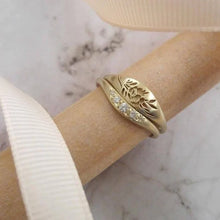 Load image into Gallery viewer, Unique Gold Lavender Ring