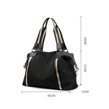 Load image into Gallery viewer, Waterproof Lightweight Stripe Duffel Bag, Weekend Carry On Overnight Bag