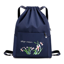 Load image into Gallery viewer, Embroidered Backpack with Drawstring