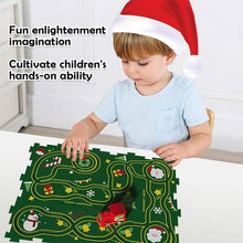 Load image into Gallery viewer, Children's Educational Puzzle Railway Car Playset