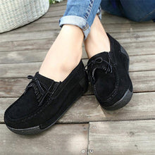 Load image into Gallery viewer, Women Genuine Leather Flats Platform Shoes