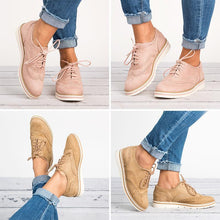 Load image into Gallery viewer, Women's flat suede casual shoes round toe