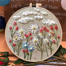 Load image into Gallery viewer, Beginner's Embroidery Hoop Flower Kit