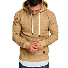 Load image into Gallery viewer, Loose Plain Lace Up Pullover Men's Hoodie with Pocket