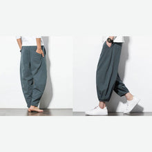 Load image into Gallery viewer, Men's Summer Casual Cotton Baggy Harem Pants