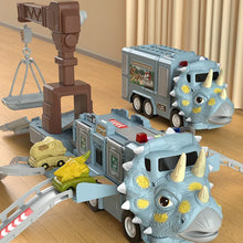 Load image into Gallery viewer, New Dinosaur Transforming Engineering Truck Track Toy Set