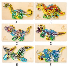 Load image into Gallery viewer, Dinosaur 3D Wooden Jigsaw