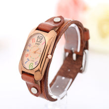 Load image into Gallery viewer, Vintage Leather Quartz Stone Women's Watch