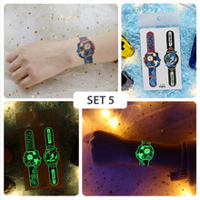 Load image into Gallery viewer, Children's Watch Racing Cartoon Luminous Tattoos Stickers