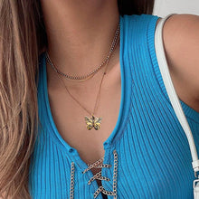 Load image into Gallery viewer, Butterfly Initial "A" Necklace