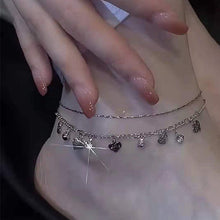 Load image into Gallery viewer, Crystal Encrusted Anklet with Diamond Fringes