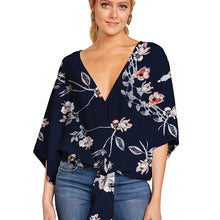 Load image into Gallery viewer, Women's Casual Floral Blouse