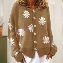 Load image into Gallery viewer, Knit Sweater Button Long Sleeve Loose Cardigan