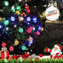 Load image into Gallery viewer, Solar-Powered Crystal Ball String Lights