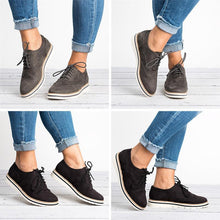 Load image into Gallery viewer, Women's flat suede casual shoes round toe