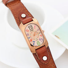 Load image into Gallery viewer, Vintage Leather Quartz Stone Women's Watch