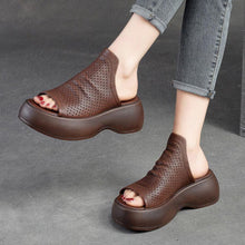Load image into Gallery viewer, Women’s Breathable Hollowed-out Leather Sandals