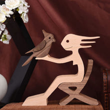 Load image into Gallery viewer, Gift For Pet Lovers - Wood Sculpture Table Ornaments - The Love Between You And Your Fur-Friend