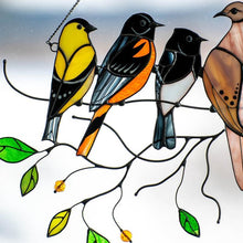 Load image into Gallery viewer, Birds Stained Glass Window Hangings