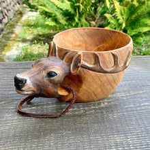Load image into Gallery viewer, Hand Carved Wooden Mug